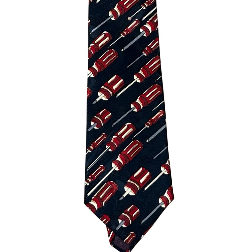Vintage Home Improvement Flying Screwdrivers Novelty Necktie TV Tie USA